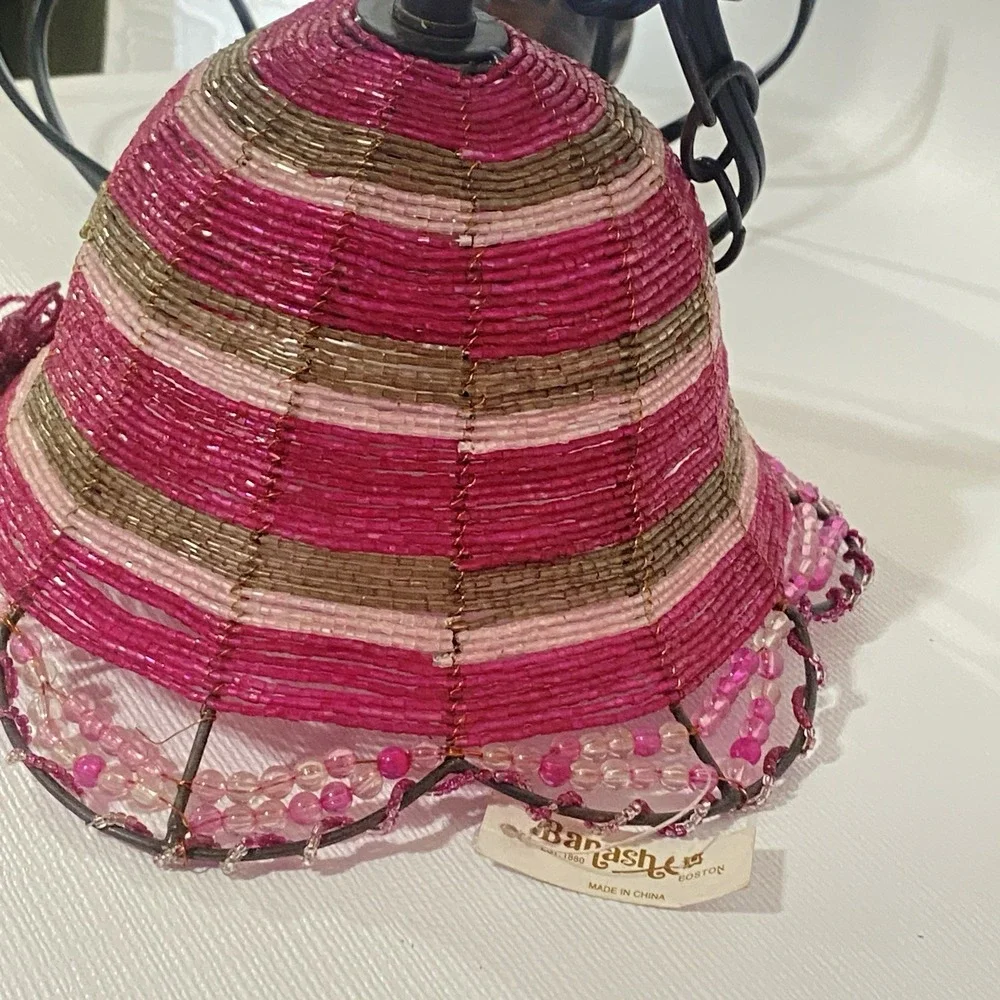 Enchanted Beaded Hanging Lamp Flapper Hat 8.5 X 6